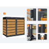 ZABUDOWA ŚMIETNIKOWA 2x120L kolor DREWNO
